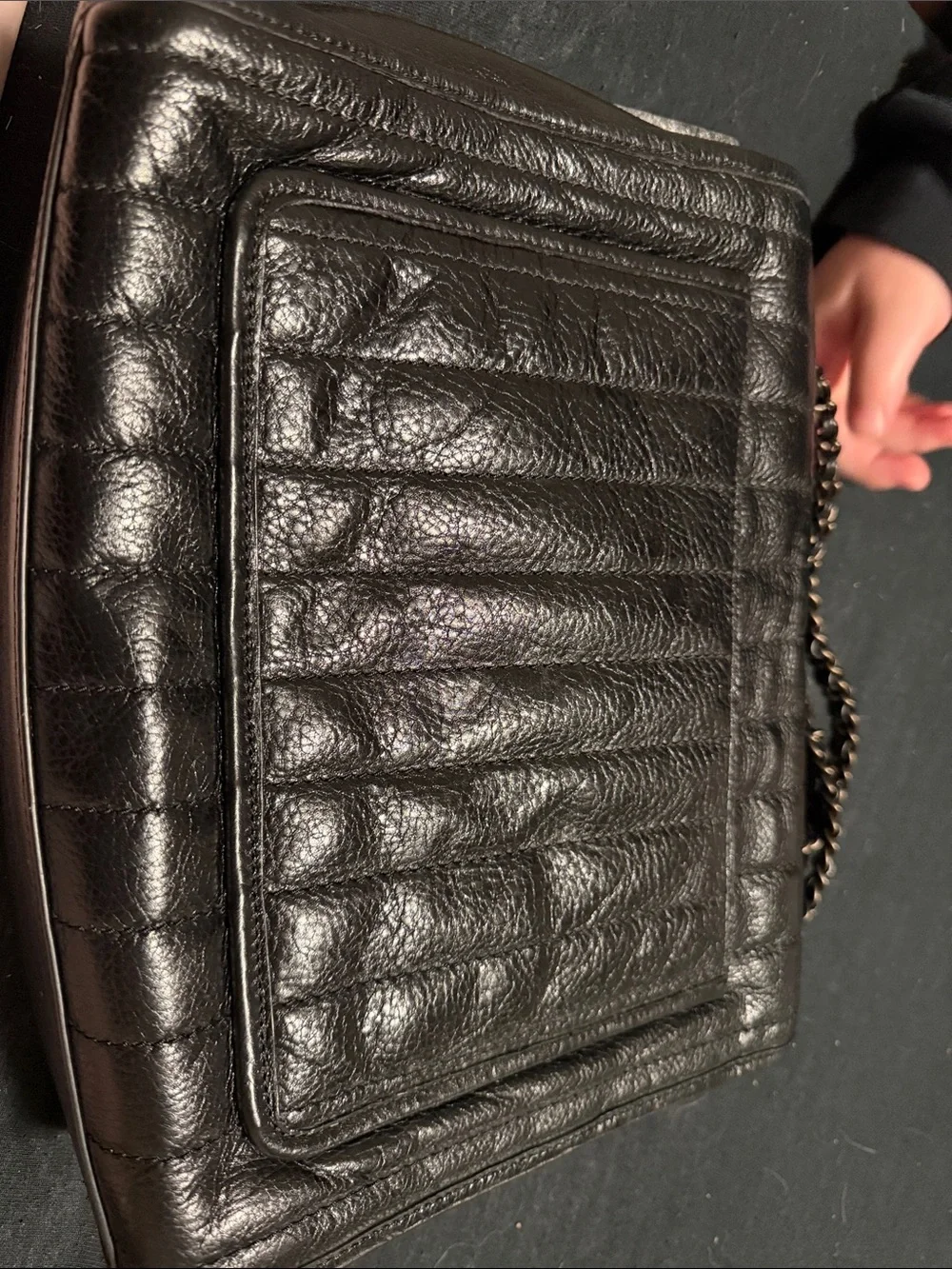 Coach Black Quilted Leather Chain Strap Shoulder Bag